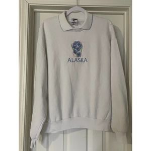Alaska crewneck on a 90s Jerzees Tag size L